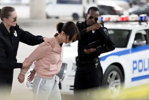 woman getting arrested for OWI