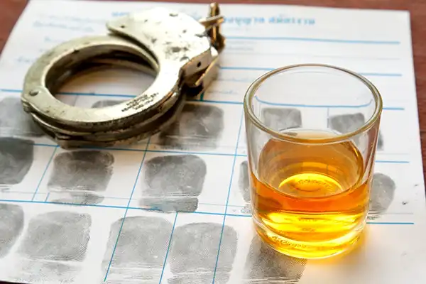 alcohol and handcuffs
